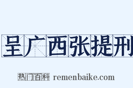 呈广西张提刑是什么意思的图片